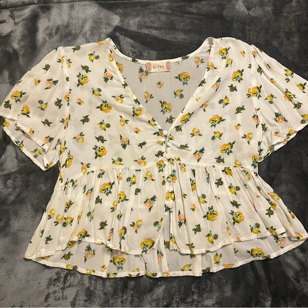 Altar’d State citrus button top